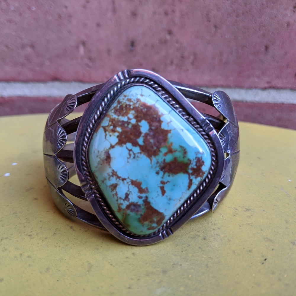 Vintage Navajo Turquoise Cuff